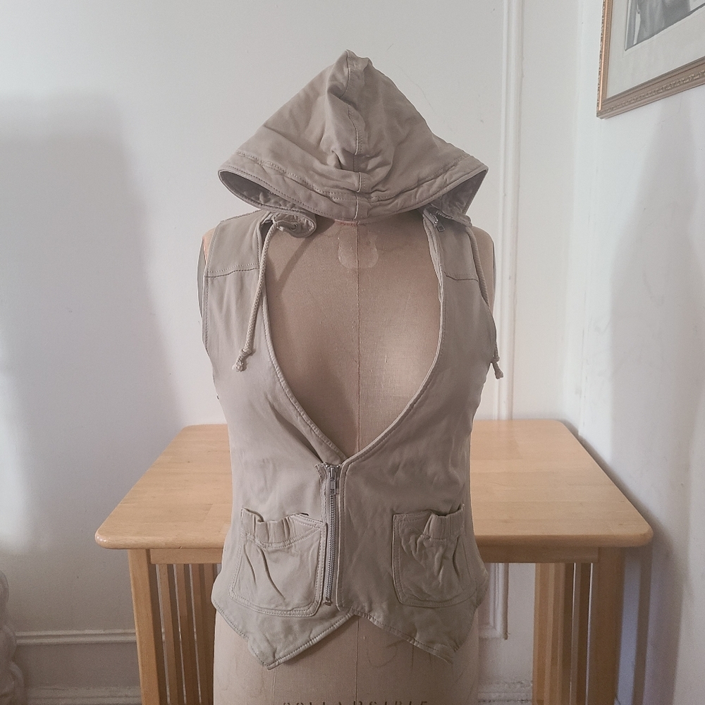 Yaya Aflalo hooded leather vest